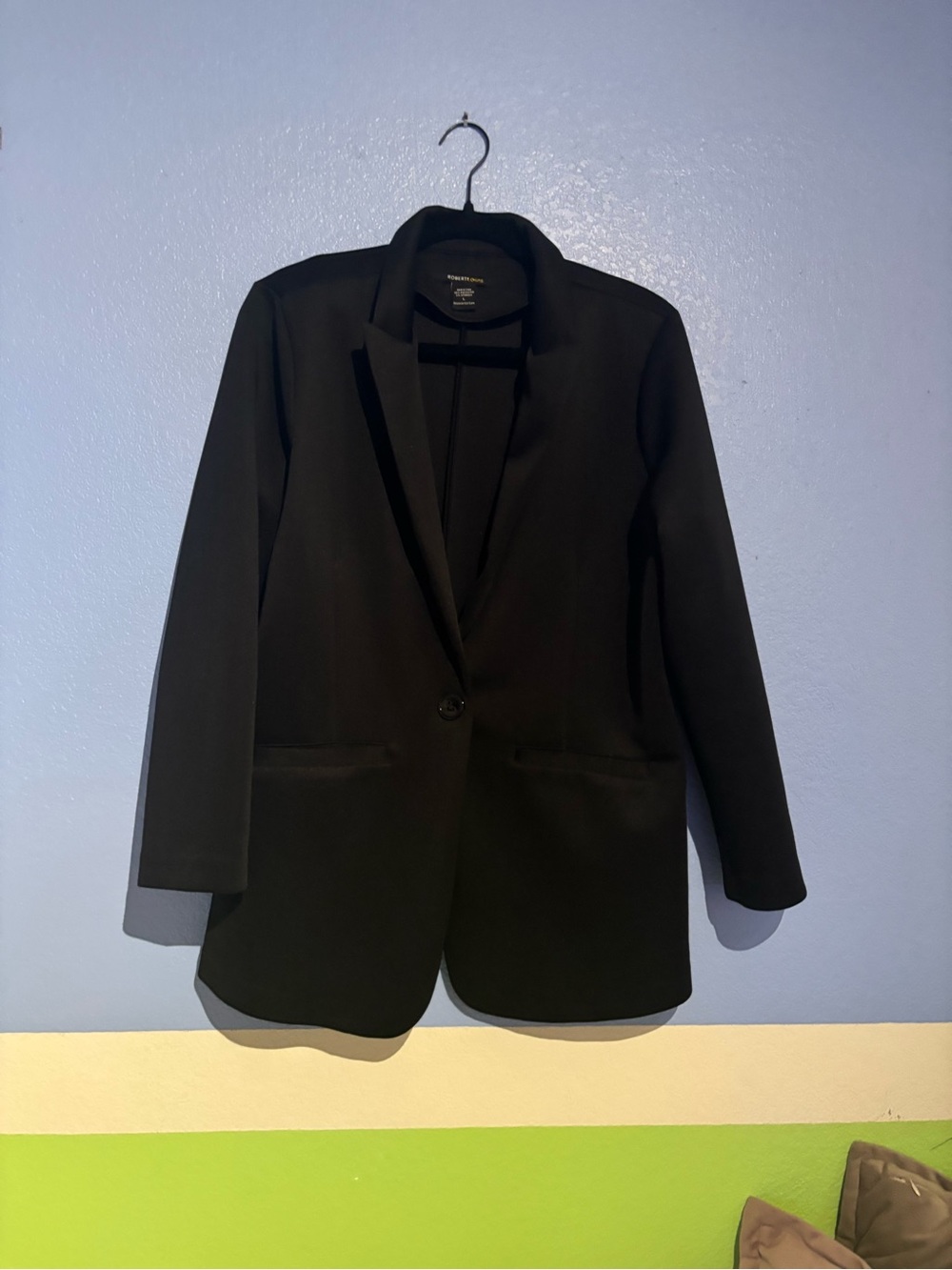 Robert Louis Black Single-Button Blazer Jacket